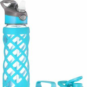 Swig Savvy Glass Water Bottle with Protective Silicone Sleeve NEW